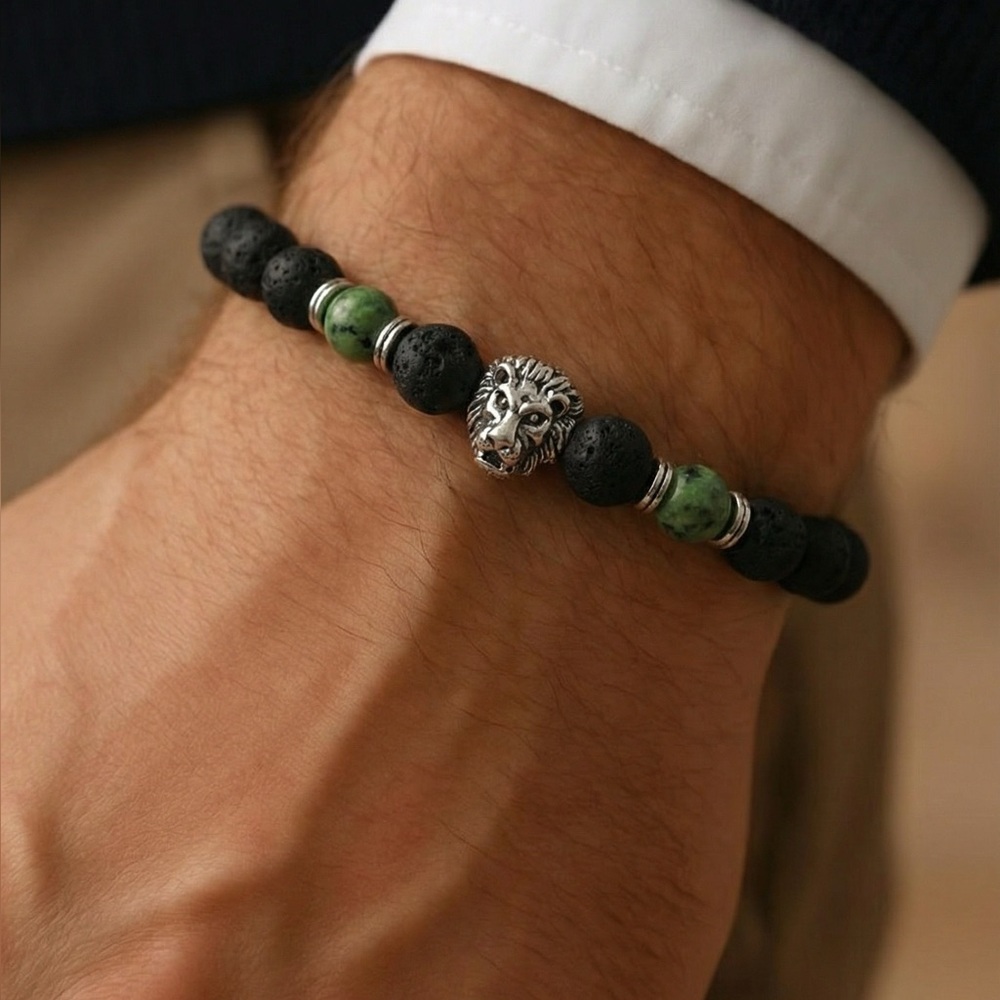 Lion Head Beaded Bracelet